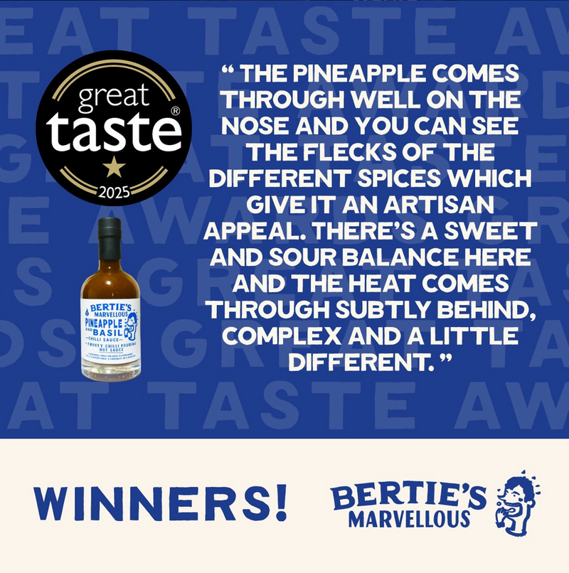 Bertie's Marvellous Pineapple & Basil Wins at GTA's