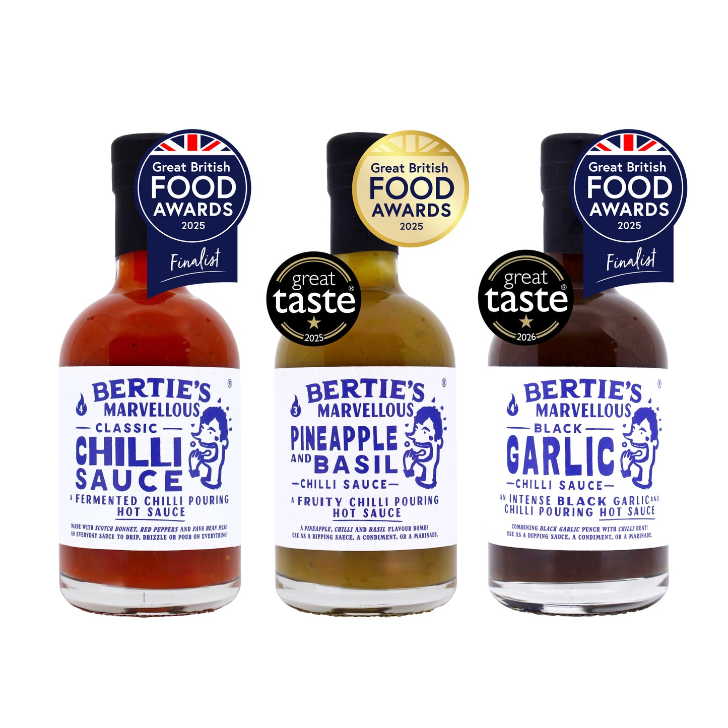 Bertie's Marvellous Chilli Sauce Collection